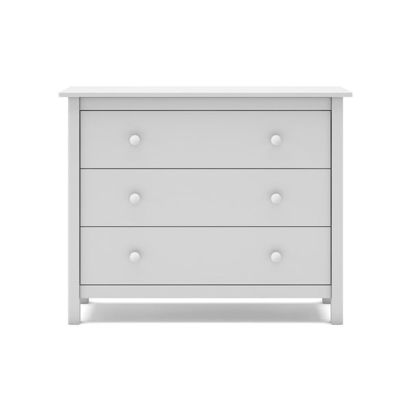 Bela nizka otroška komoda iz masivnega bora 100x80 cm Max – Marckeric-image-2