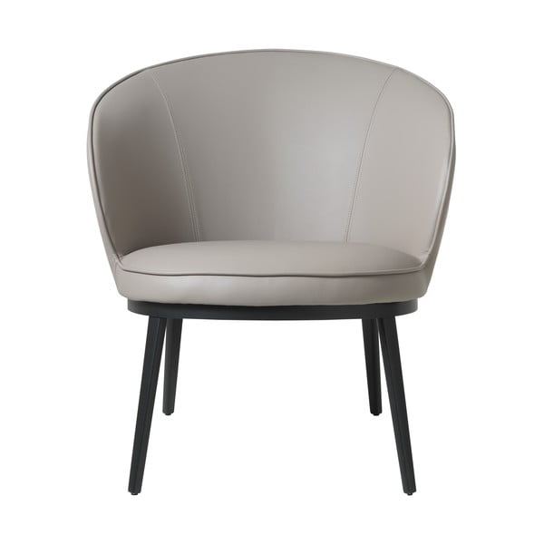 Sivo-bež fotelj iz umetnega usnja Gain – Unique Furniture-image-2