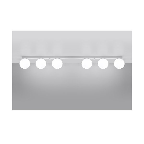 Bela stropna svetilka s steklenim senčilom ø 12 cm Umerta – Sollux-image-2