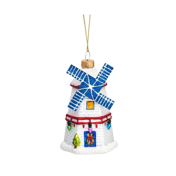 Steklen okrasek za jelko Windmill – Sass & Belle