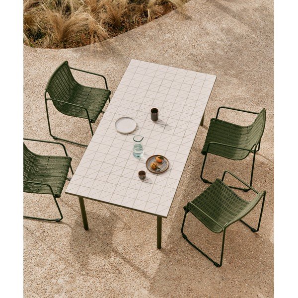 Vrtna miza s keramično ploščo 101x223 cm Maurina – Kave Home-image-1