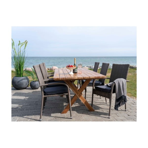 Zunanja jedilna miza iz recikliranega tikovega lesa House Nordic Murcia, dolžina 200 cm-image-4