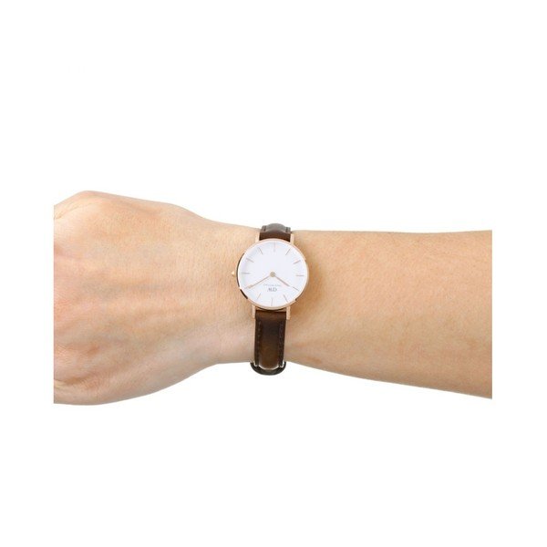 Ženska ura z usnjenim pasom in belo številčnico Daniel Wellington Petite Bristol, ⌀ 28 mm-image-2