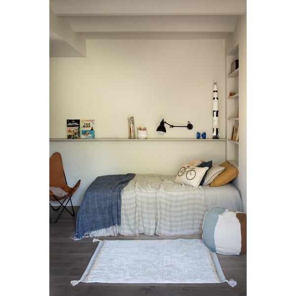 Kremno bela pralna ročno tkana bombažna preproga 120x160 cm Bloom Natural – Lorena Canals-image-4