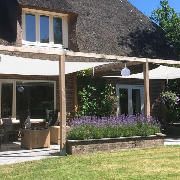 Bež kvadratno senčno jadro Livin' Outdoor Como, 3,6 x 3,6 m-image-1