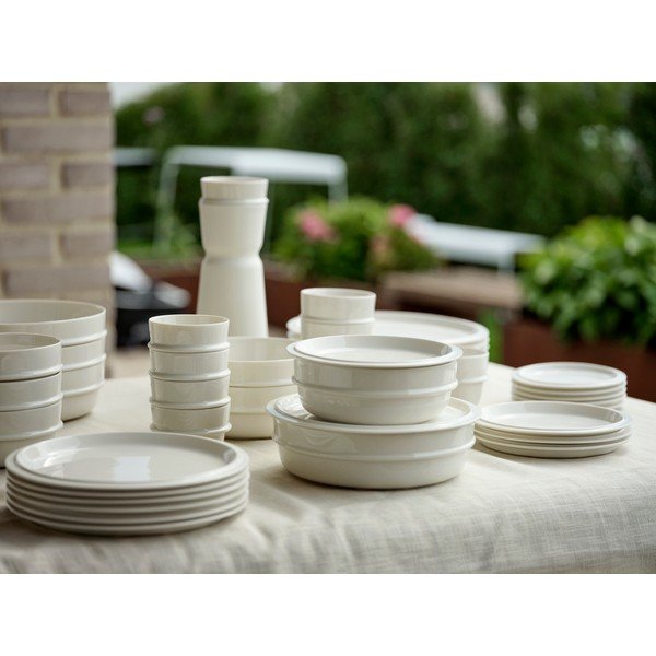 Kremno bela porcelanasta skledica za juho 900 ml Eau – Zone-image-4