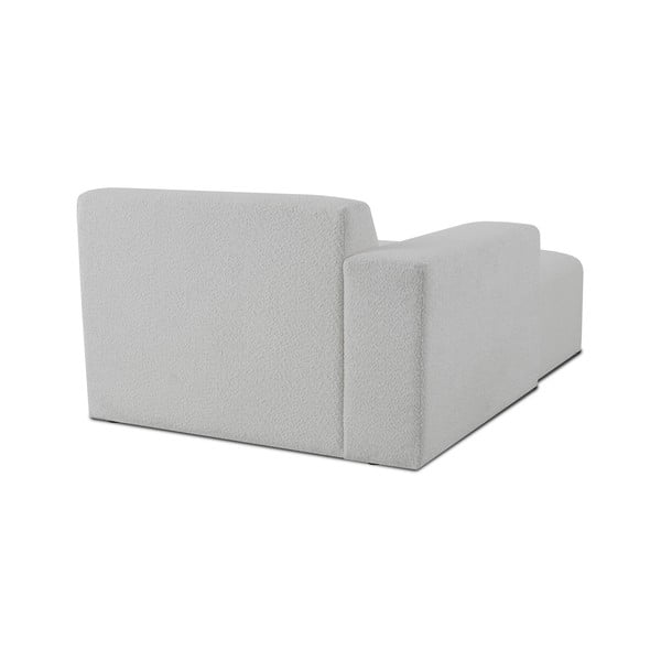 Bel modul za sedežno garnituro iz tkanine bouclé (levi kot) Roxy – Scandic-image-3