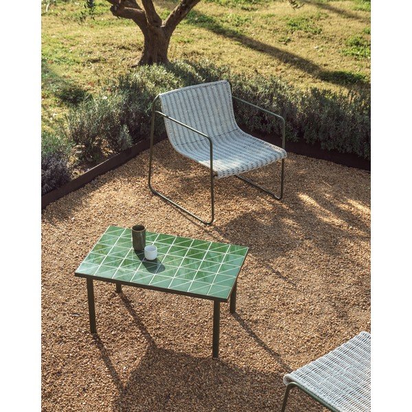 Vrtna mizica s keramično ploščo 51x81 cm Maurina – Kave Home-image-1