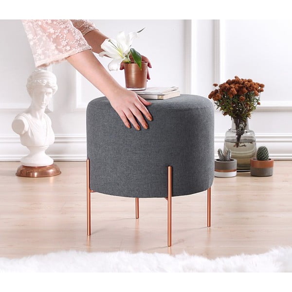 Temno siv tabure Copper – Artie-image-2