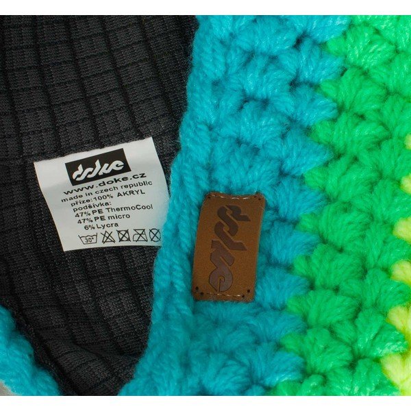 Ročno kvačkan naglavni trak DOKE Stripes Blue-image-1