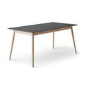 Črna/naravna raztegljiva jedilna miza s črno mizno ploščo 100x210 cm Meza – Hammel Furniture