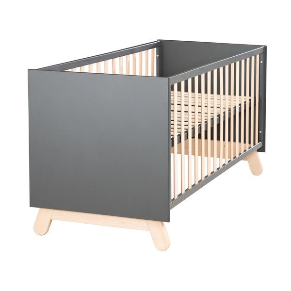 Otroška posteljica v sivi in naravni barvi 70x140 cm Jara – Roba