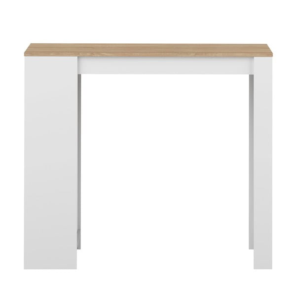Bela barska miza s ploščo v hrastovem dekorju 115x50 cm Aravis - TemaHome -image-2