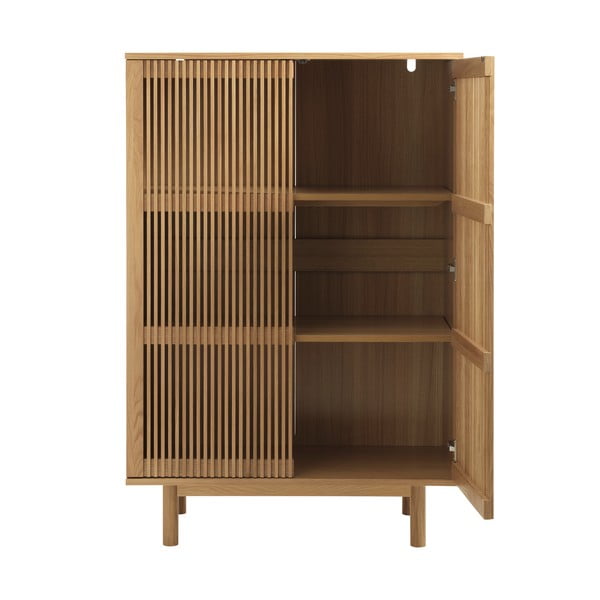 Omarica v hrastovem dekorju v naravni barvi 95x140 cm Tiber – Unique Furniture-image-3