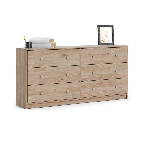 Komoda v naravni barvi 143x68x32 cm May – Tvilum-image-4