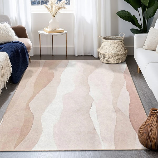 Kremno bela pralna preproga 80x150 cm Komodo Beach – Mila Home-image-4