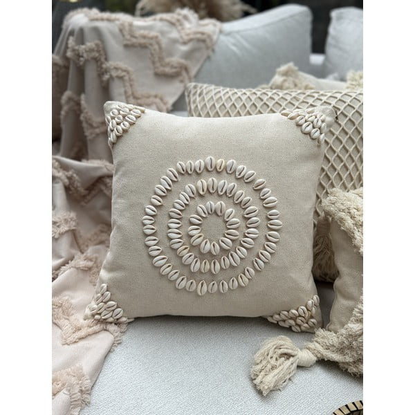 Bombažna prevleka za blazino 43x43 cm Seashells – Mioli Decor-image-1