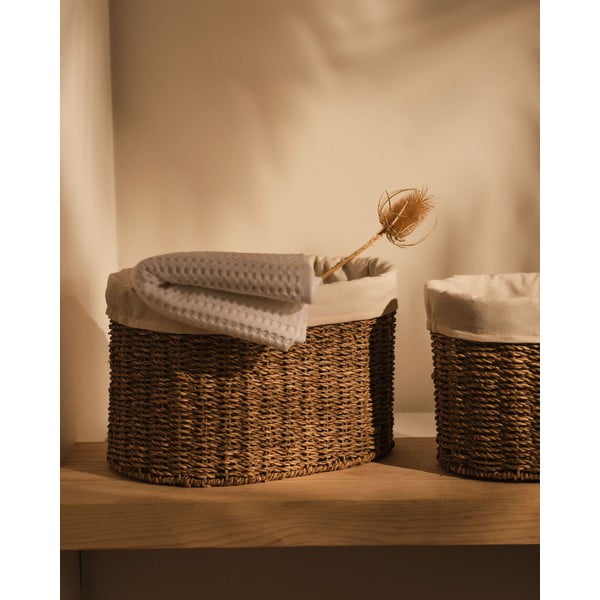 Košare iz morske trave v kompletu 2 ks 35x25x25 cm Tossa – Kave Home-image-1