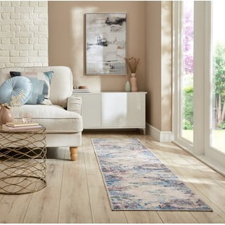 Modro-vijoličen pralen tekač iz mešanice recikliranih vlaken 60x230 cm Reid – Flair Rugs