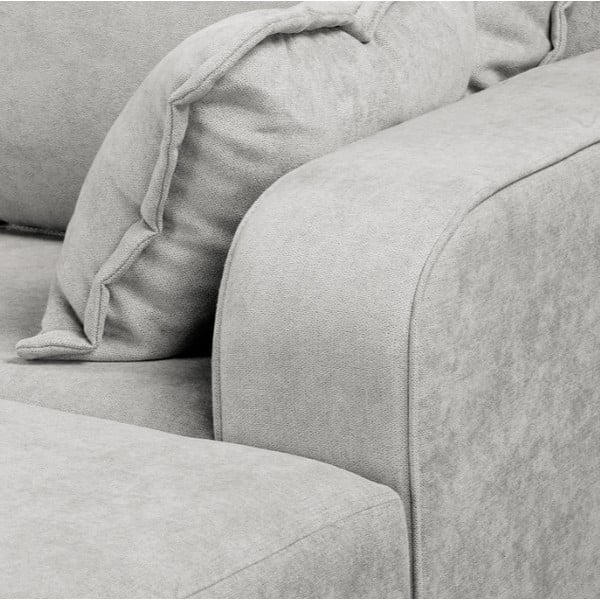 Svetlo siva kotna sedežna garnitura (z desnim kotom) Beata – Ropez-image-1