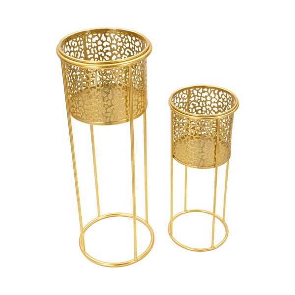 Kovinska stojala za cvetlične lonce v kompletu 2 ks ø 17 cm (višina 46 cm) Nat – Mauro Ferretti-image-2