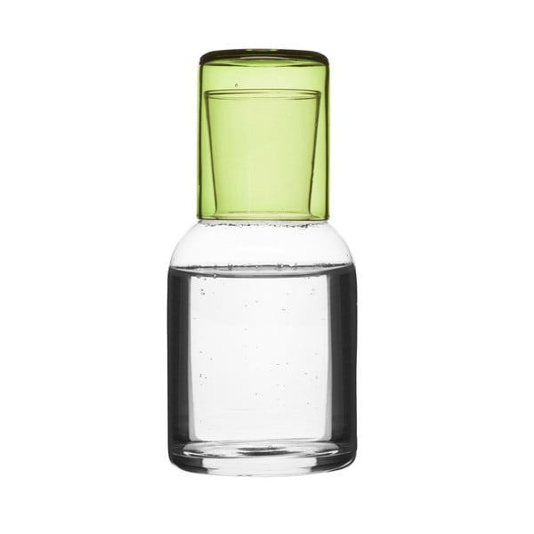 Karafa s steklom za srečanja, zelena