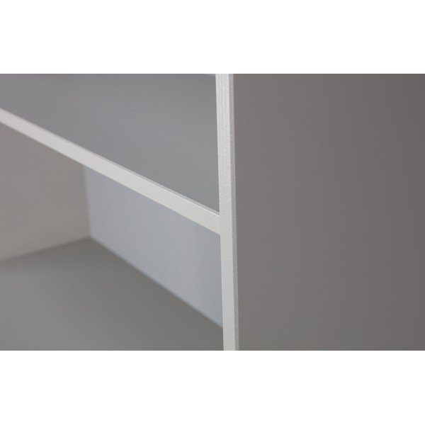 Svetlo siva modularna knjižna polica iz masivnega bora 78x200 cm Madu – WOOOD-image-1