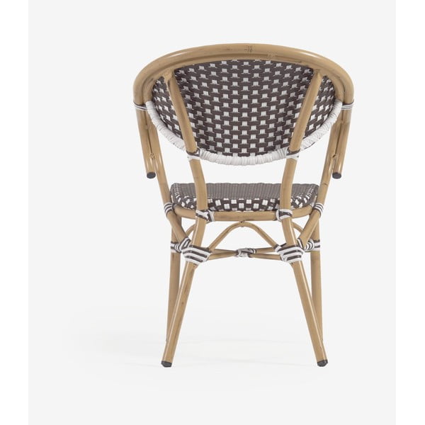 Rjav kovinski/plastičen vrtni stol Marilyn – Kave Home-image-2