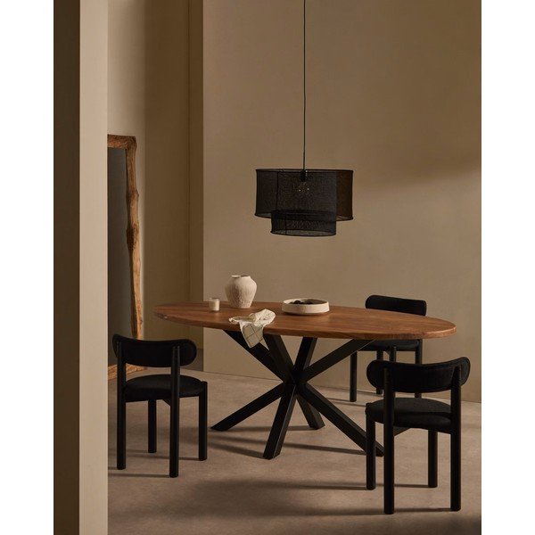 Črno senčilo ø 60 cm Mariela – Kave Home-image-2