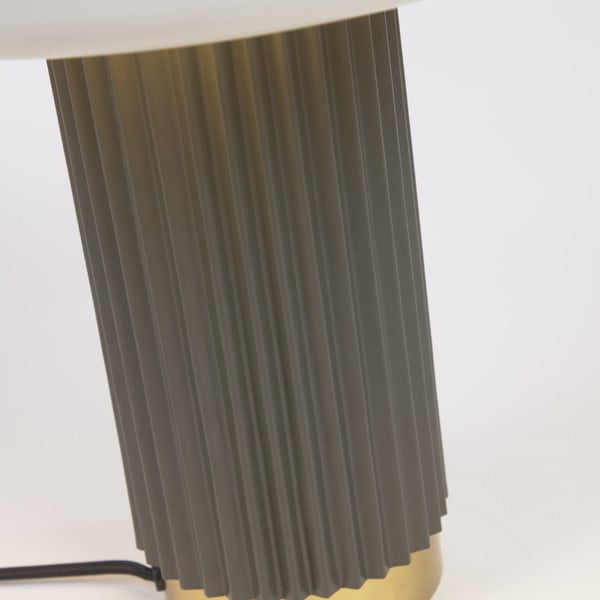 Belo-zelena namizna svetilka s kovinskim senčnikom (višina 37,5 cm) Serenella - Kave Home-image-2