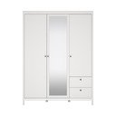 Bela garderobna omara z ogledalom 150x199x58 cm Madrid – Tvilum