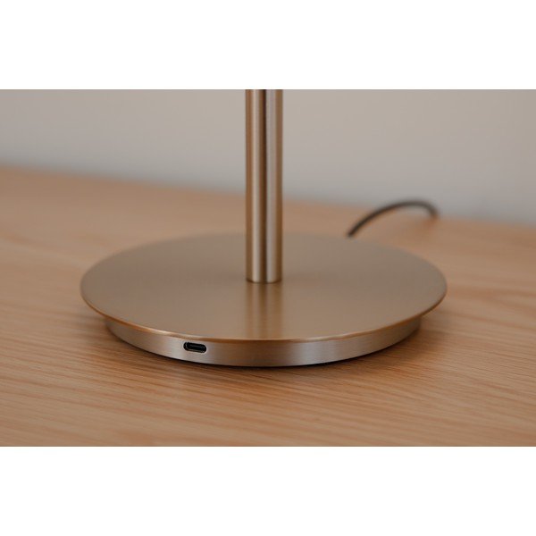 Medeninasta kovinska LED zatemnitvena namizna svetilka s steklenim senčilom (višina 37 cm) Audrey Table – UMAGE-image-4