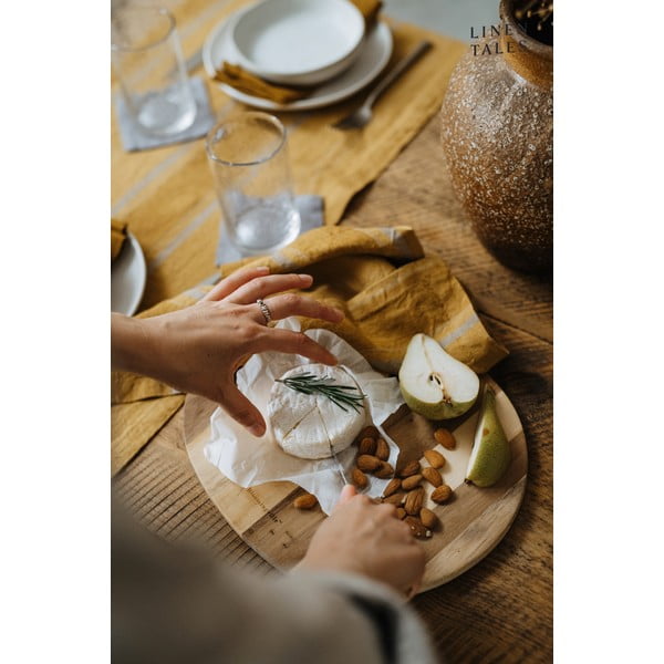 Laneni prtički v kompletu 2 ks Amber Bronze Stripes – Linen Tales-image-3