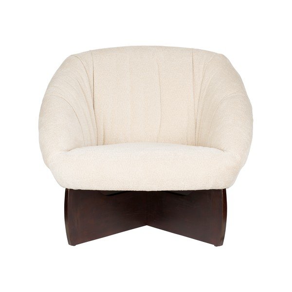 Bež fotelj iz tkanine bouclé Emilius – Dutchbone-image-2