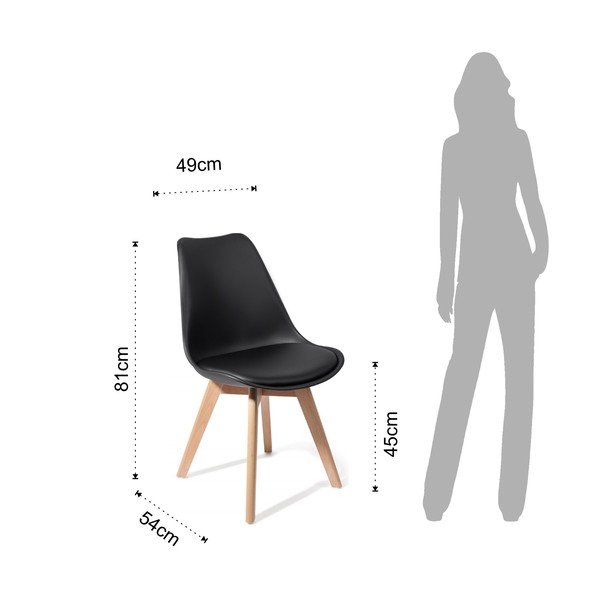 Komplet 4 črnih stolov Tomasucci Kiki Evo-image-4