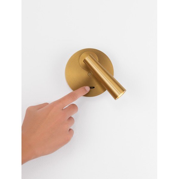 Aluminijasto LED točkovno svetilo z upogljivo konstrukcijo v mat zlati barvi 7x10 cm Tico – Nova Luce-image-2