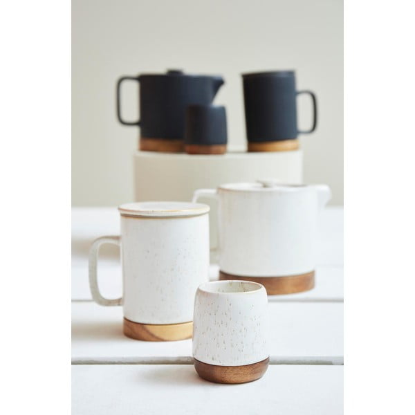 Kremno bela lončena skodelica 100 ml Nordika - Sema-image-1