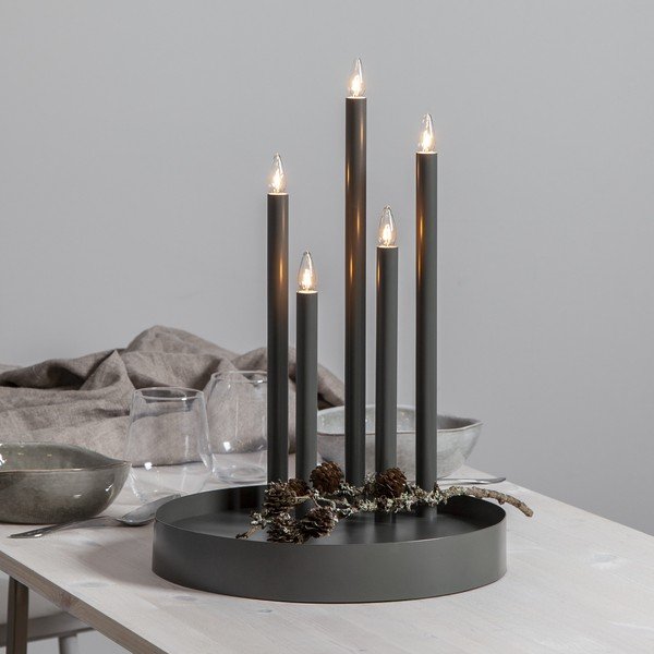 Črna svetlobna dekoracija ø 32 cm Deco – Star Trading-image-1