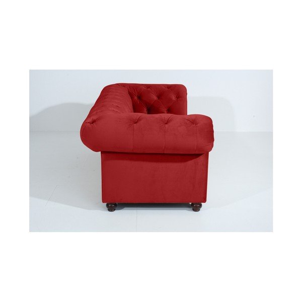 Opečno rdeča zofa Max Winzer Orleans Velvet, 216 cm-image-1