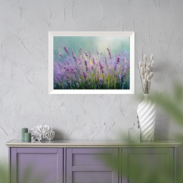 Tiskana slika z okvirjem 75x56 cm Lavender – Styler-image-2