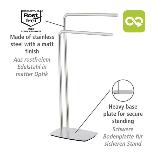 Stojalo za brisače iz nerjavečega jekla Iria – Wenko-image-4