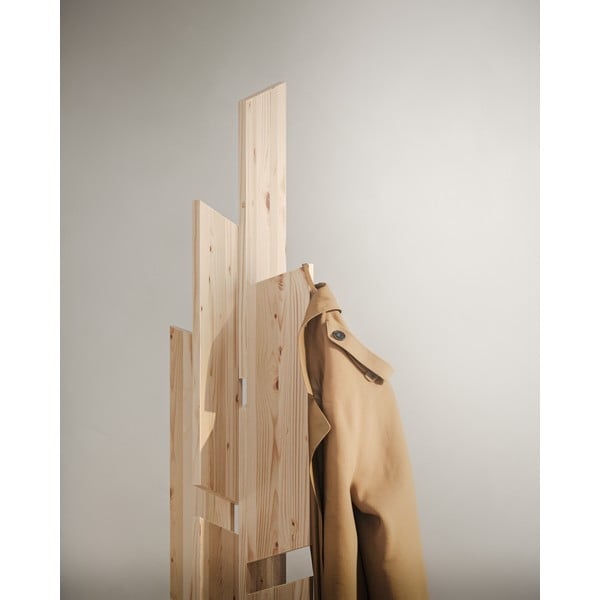 Obešalnik iz masivnega bora v naravni barvi 60x186 cm Keeper – Karup Design-image-3