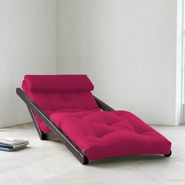 Lounge stol Karup Figo, Wenge/rožnata, 70 cm-image-1