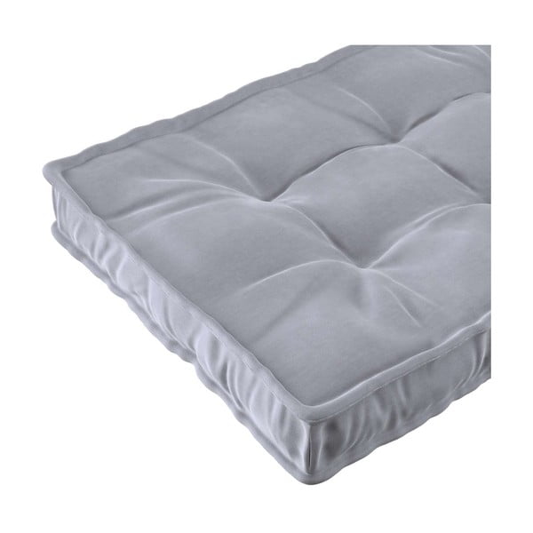 Svetlo siva otroška vzmetnica 60x120 cm Posh Velvet - Yellow Tipi-image-1