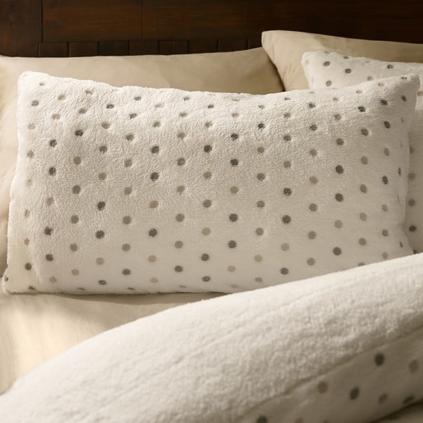 Kremno bela posteljnina za zakonsko posteljo iz mikropliša 200x200 cm Cosy Spot – Catherine Lansfield-image-2