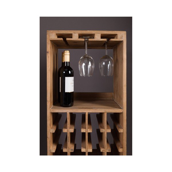 Rjava vinska omara iz masivne jelke število steklenic 28, 43,5x118,5 cm Claude – Dutchbone-image-2