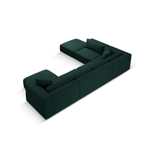 Zelena kotna sedežna garnitura (levi kot/v obliki črke "U") Esther – Milo Casa-image-3