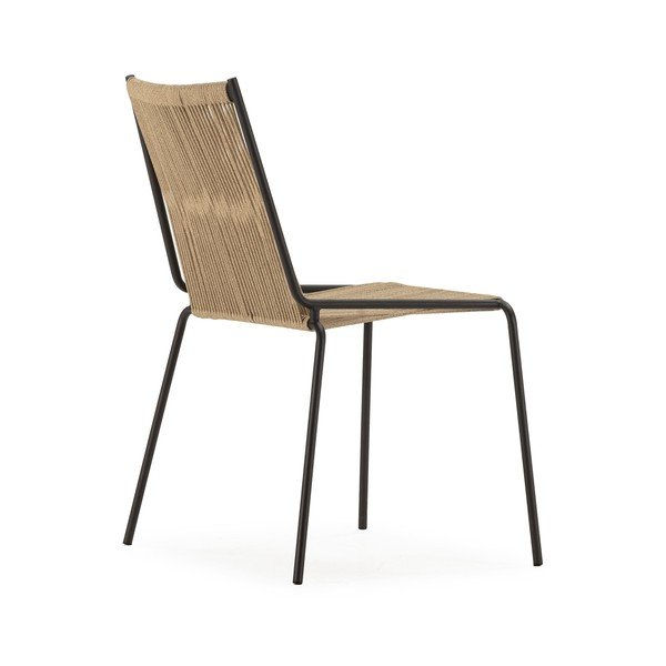 Bež kovinski jedilni stoli v kompletu z možnostjo nalaganja 2 ks Emily – Marckeric-image-4