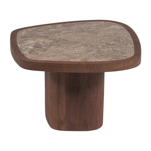 Rjava klubska mizica 60x70 cm Granu – WOOOD-image-3