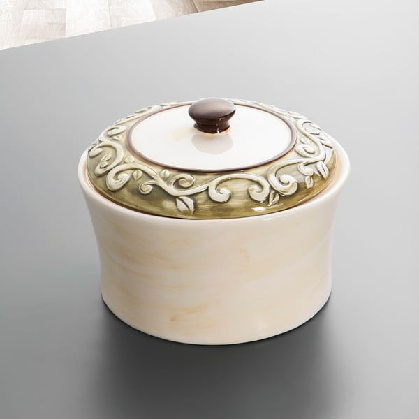 Ovalni keramični kozarec s pokrovom Cihan Bilisim Tekstil